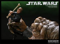 star wars luke vs rancor diorama sideshow