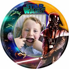 STAR WARS PLATE ASSIETTE PHOTO PERSO VADOR