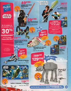 catalogue noel 2010 toy r us star wars