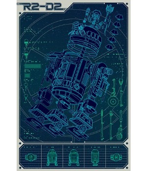 star wars mondo artwork R2-D2