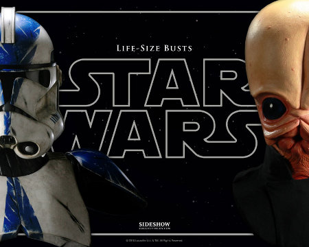 star wars sideshow life size buste clone trooper figrin dan