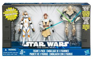 star wars hasbro the clone wars 3-pack