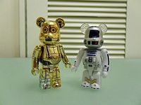star wars medicom bearbrick c-3po and r2-d2 two-pack