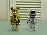 star wars medicom bearbrick c-3po and r2-d2 two-pack