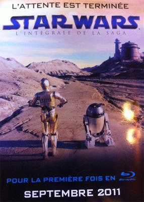 star wars publicite  la saga en bluray les annes laser avril 2011