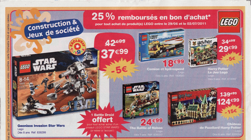 star wars lego promo toy's r us 