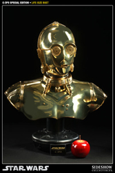 star wars c3po life size buste sideshox special edition
