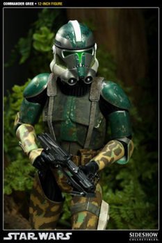 star wars sideshow 12 pouces battle droid commander gree