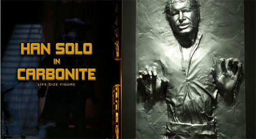star wars sideshow life size han solo in carbonite