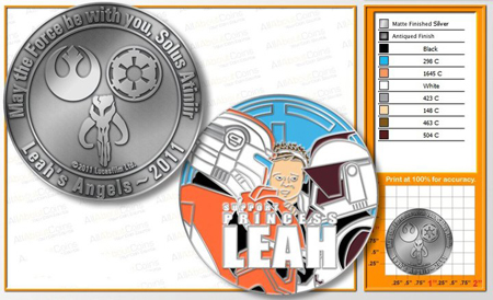 star wars princess leah project challenge coin
