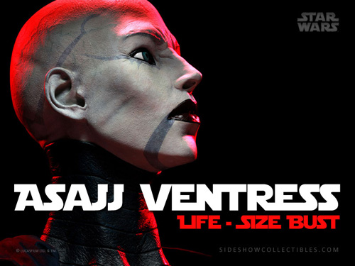 star wars sideshow collectibles asajj ventress life size buste