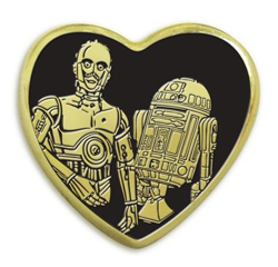 Star Wars Gold Heart Charoty Pins C-3PO et R2-D2 USA