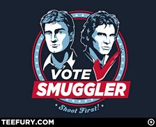 Star Wars TeeFury Vote Smuggler T-Shirt