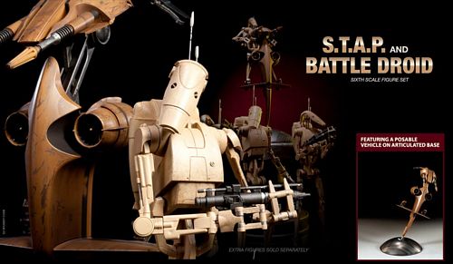 Star Wars Sideshow S.T.A.P. and Battle Droid 12 pouces