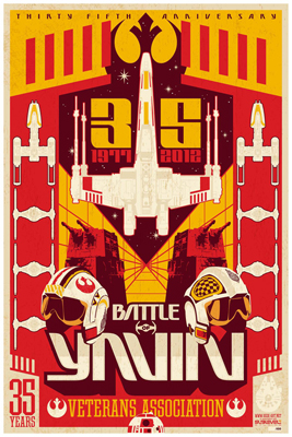 star wars artwork battle of yavin 35 anniversarry geek art