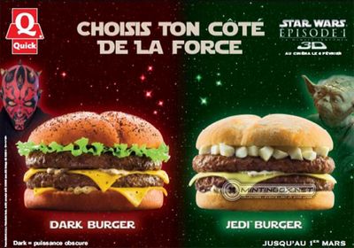 star wars mintinbox quick burger black jedi burger yoda dark burger darth maul