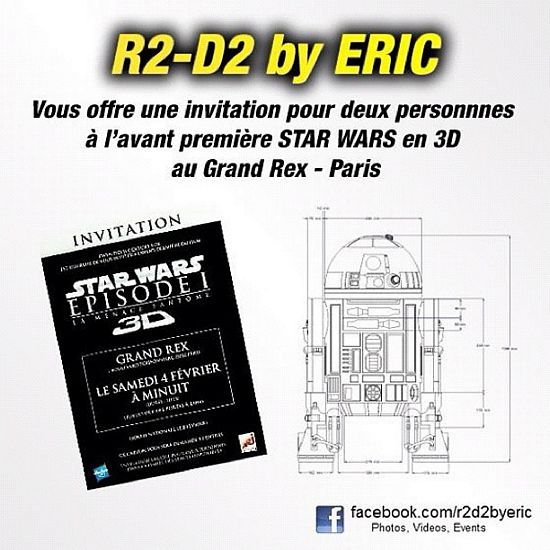 R2-D2 by Eric invitation avant-premire SW TPM 3D Grand Rex