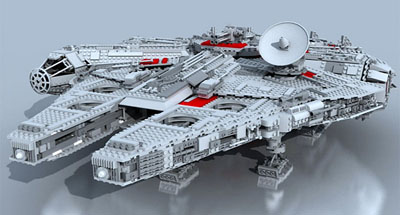 star wars lego 3D UCS Millenium falcon video stop motion