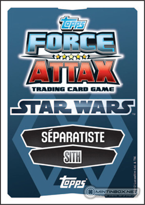 star wars lego topps Force Attax Star Wars Saga exclusif darth maul