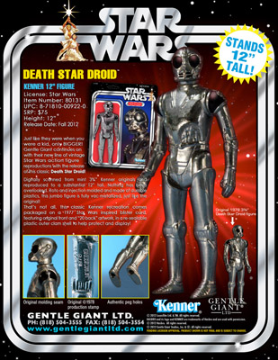 star wars gentle giant 12 pouces vintage kenner death star droid 20th back