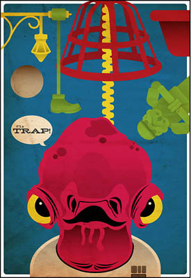 star wars artwork artprint ackbar it's a trap