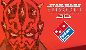 star wars japon dominos pizza la menace fantme darth maul goodies lightsaber