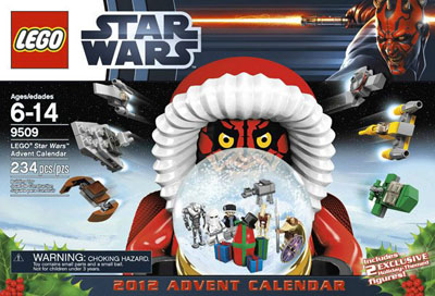 star wars lego calendar 2012 santa maul R2-D2 Snowman