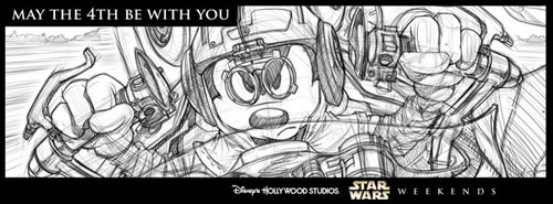 star wars disney artwork mickey in podracer anakin skywalker concept