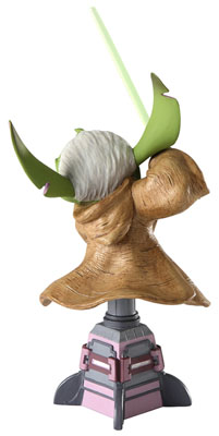 star wars disney polystone buste stitch as yoda star wars week end