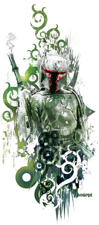 star wars artwork sebastien lasnon kosept boba fett mintinbox