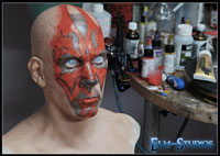 star wars ELM Studi darth maul life size bsute process