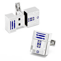 star wars bouton de manchette R2-D2 USB