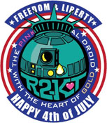 star wars patch R2-KT 4th July patchs serie