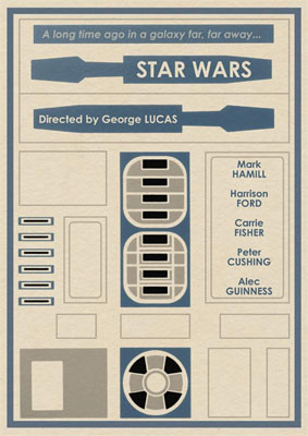 star wars artwork R2-D2 movie poster etsy