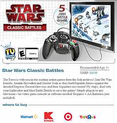 star wars classic battles gamepad darth vader dark vador