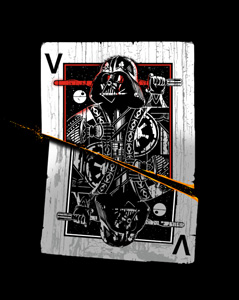 star wars shirtpunch tee shirt poker cards vador obi-wan kenobi