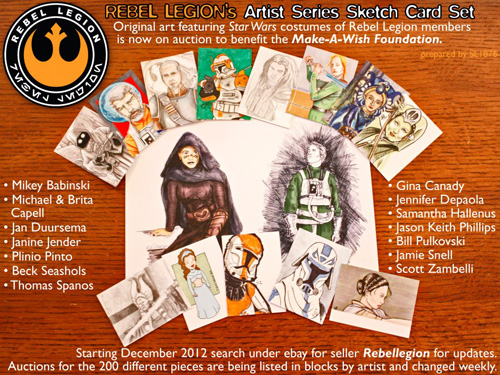 star wars art artwork sketch cards rebel legion 501st auction ventes aux enchres