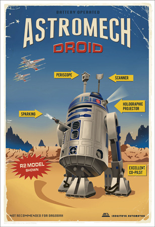 star wars acme archives ltd art galerry artwork stev thomas travel poster pub R2-D2 droids adtromechanos