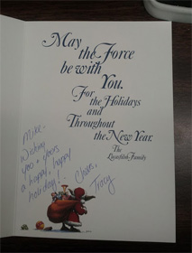 star wars lucasfilm christmas cards 2012 honorary ralph mc quarrie santa yoda noel
