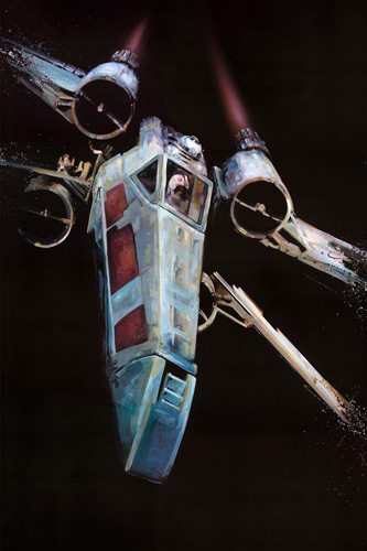 star wars artwork artist X-Wing spaceship brian Rood ACME