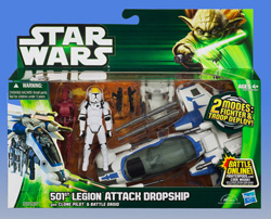 star wars hasbro vehicule & figure pack the clone wars