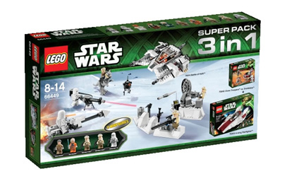 star wars lego pack 3 en 1 base echo Hoth A-Wing Clone trooper Droids