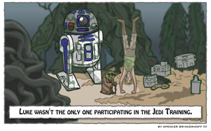 star wars comics panel spencer brinkerhoff R2-D2 social network twitter google+ facebook fan page