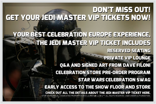 star wars celebration Europe 2 VIP Ticket on sale
