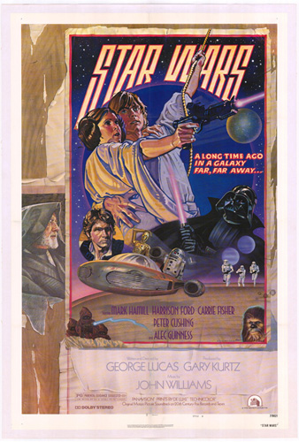 star wars a new hope one sheet poster movie style D drew struzan original 1978