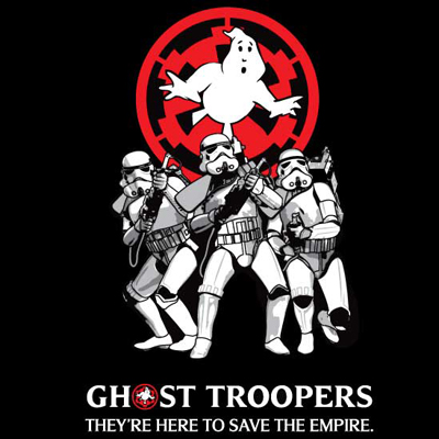 star wars tee-shirt ghost buster ghost trooper