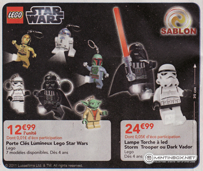 star wars lego toys r us porte cle mini-fig lampe vador stormtrooper