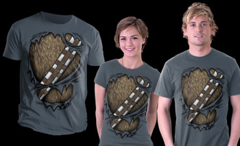star wars teefury tee-shirt yoda chewbacca
