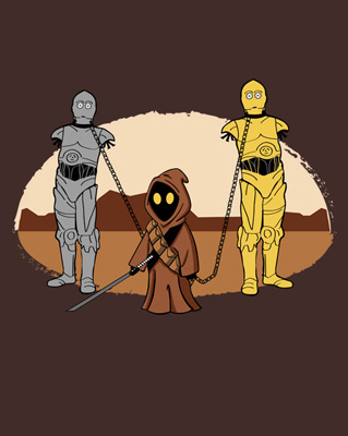 star wars shirtpunch tee-shirt the walking droids