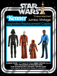 star wars gentle giant kenner cape remplacement 12inc jumbo figure